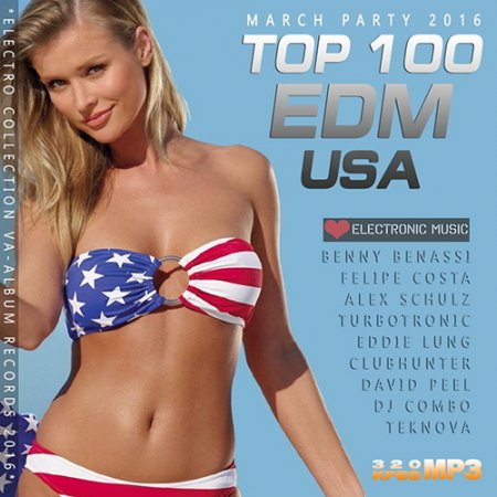 Обложка Top 100 EDM USA: March Party (2016) MP3