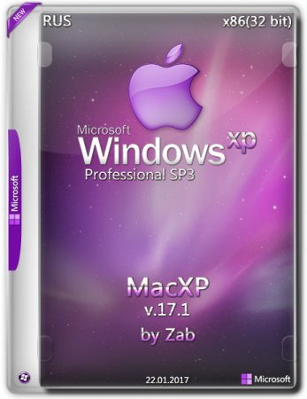 Обложка Windows XP Pro SP3 x86 MacXP v.17.1 by Zab (2017) RUS