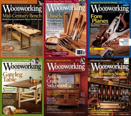 Обложка Подшивка журнала - Popular Woodworking №230-236 (January-December 2017) PDF. Архив 2017