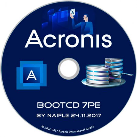 Обложка Acronis BootCD 7PE by naifle 24.11.2017 (x86/x64) RUS