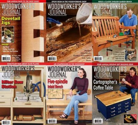 Обложка Подшивка журнала - Woodworker's Journal №1-6 (January-December 2020) PDF. Архив 2020