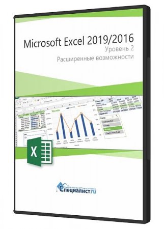 Обложка Microsoft Excel 2019/2016. Уровень 2. Расширенные возможности (2021) Видеокурс