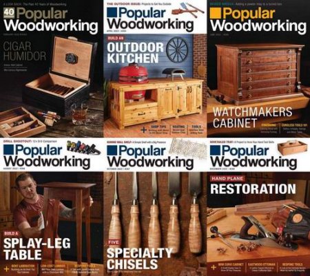 Обложка Подшивка журнала - Popular Woodworking №263-268 (January-December 2022) PDF. Архив 2022