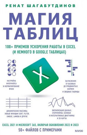 Обложка Магия таблиц. 100+ приемов ускорения работы в Excel (и немного в Google Таблицах) (2023) PDF, FB2